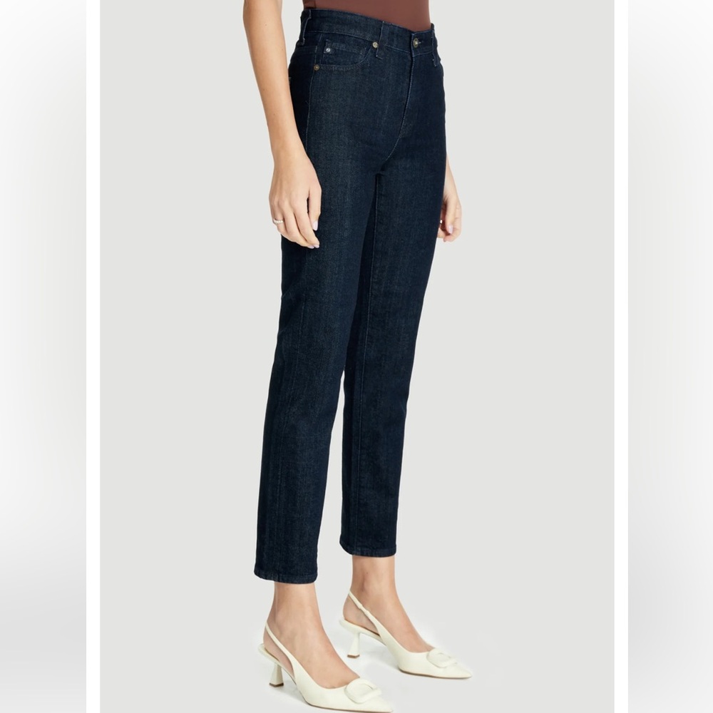 AG Adriano Goldschmied Dark Blue Saige Straight Jeans